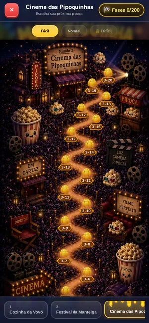 Mapa de mundos do jogo